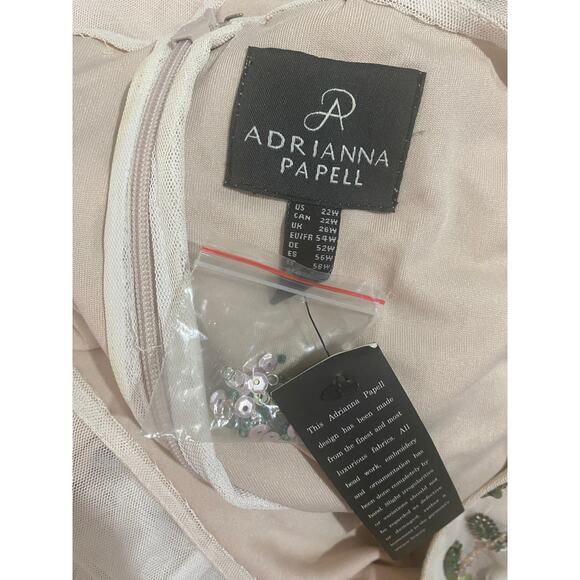 NWT ADRIANNA PAPELL DRESS GOWN 22W MOTHER OF THE BRIDE BRIDESMAID FORMAL EVENING - Picture 5 of 13